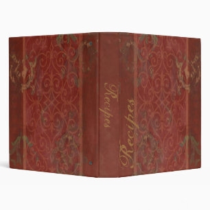Merlot Scrollwork Recipe Binder