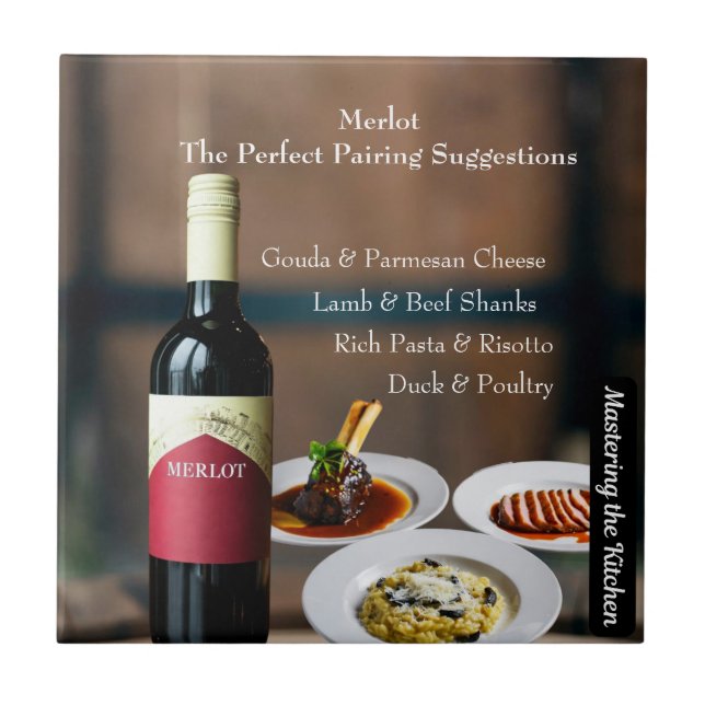 Merlot Wine Pairing/Mastering the Kitchen Tile (Front)