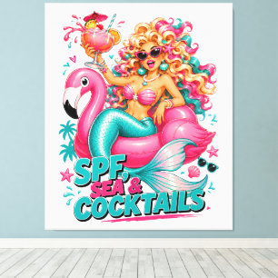 Mermaid -100% Customizable Wrapped Canvas (Gloss)