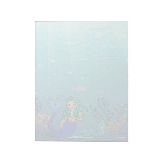 Mermaid - 11" x 8.5" Notepad (Rotated)