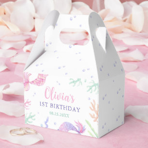 Mermaid 1st Birthday Party Oneder The Sea Favor Box