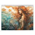 Mermaid 2025 Monthly Calendar