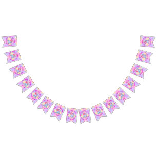 Mermaid 3rd Birthday Change Edit Text Personalize Bunting Flags