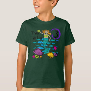 Mermaid 3rd Birthday T shirts and Gifts