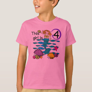 Mermaid 4th Birthday Tshirts and Gifts