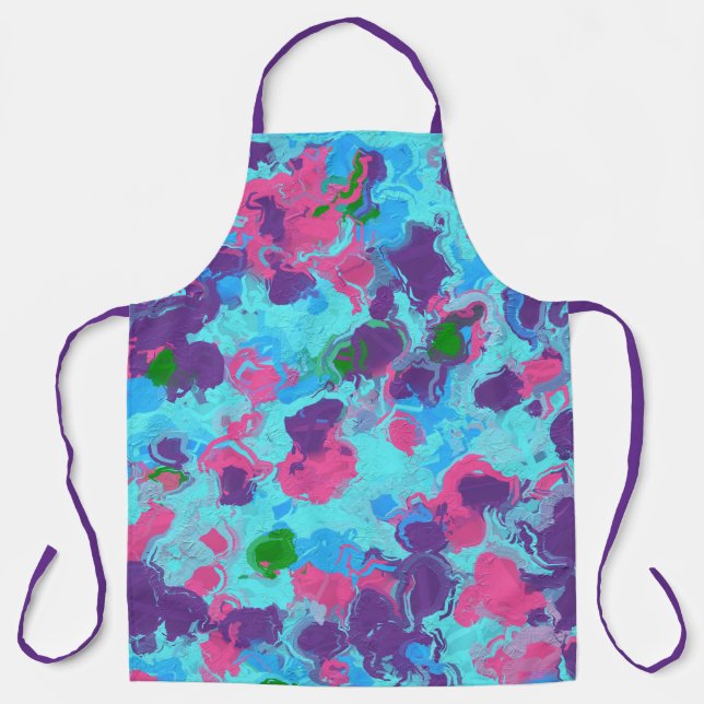 Mermaid Abstract Splatter Apron (Front)