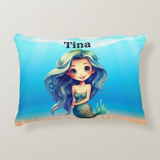 Mermaid Accent Pillow (Front)