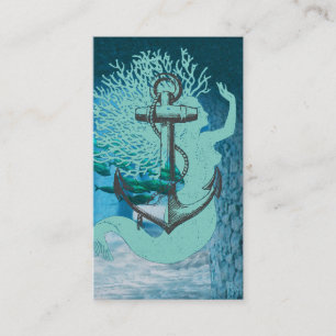 Mermaid And Anchor Diving Instructor Business Card