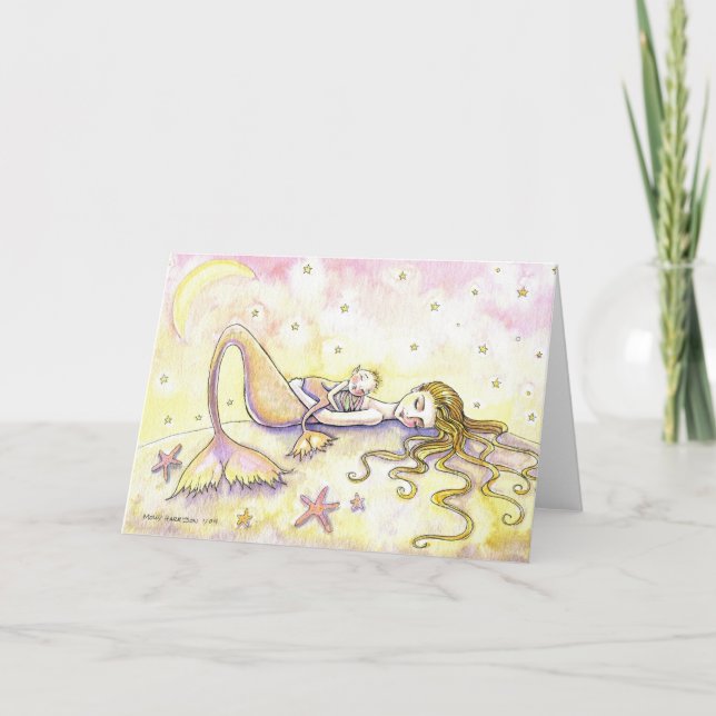Mermaid and Baby Greeting Card ~ Blank (Front)