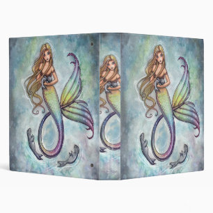 Mermaid and Baby Seal Binder by Molly Harrison