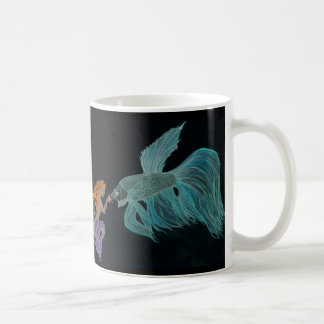 Mermaid and Beta Fish Mug