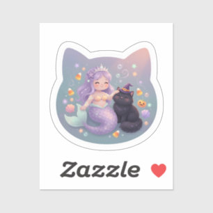 Mermaid and Cat Halloween Charm