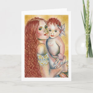 Mermaid and Child Card