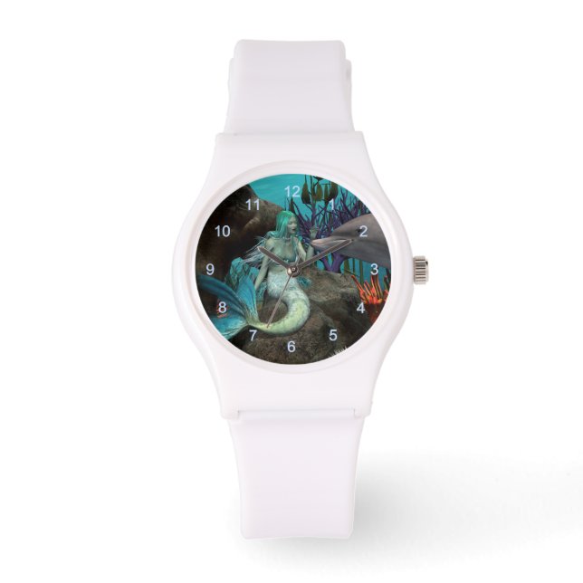 Mermaid and Dolphin Under the Sea Watch (Front)