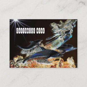Mermaid and dolphins Business Card