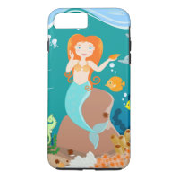 Mermaid  and dolphins under the sea birthday party