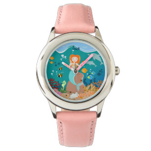 Mermaid  and dolphins under the sea birthday party watch