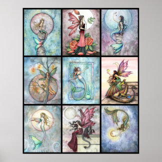 Mermaid and Fairy Poster by Molly Harrison