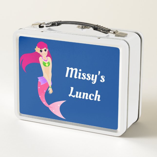Mermaid And Friends Metal Lunchbox (Back)
