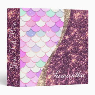 Mermaid and Glitter Binder
