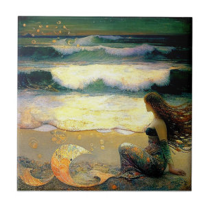 Mermaid and Golden Sea Sprites Tile