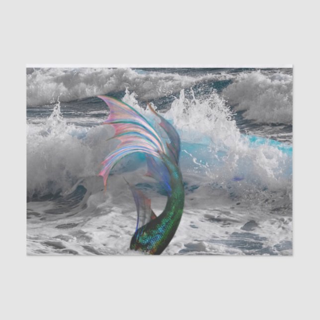 Mermaid and Ocean Tissue Paper (Front)