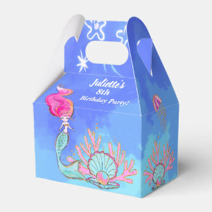 Mermaid And Pearl Clam Birthday Favor Box