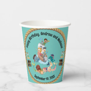 Mermaid and Pirate Birthday Paper Cups