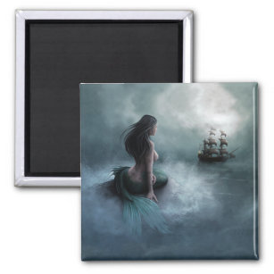 Mermaid and Pirate Ship Magnet