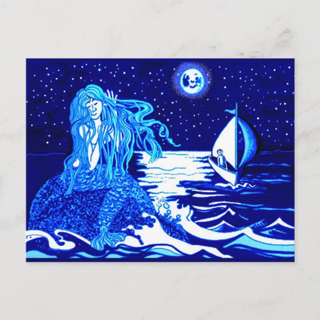 Mermaid and sailor postcard (Front)