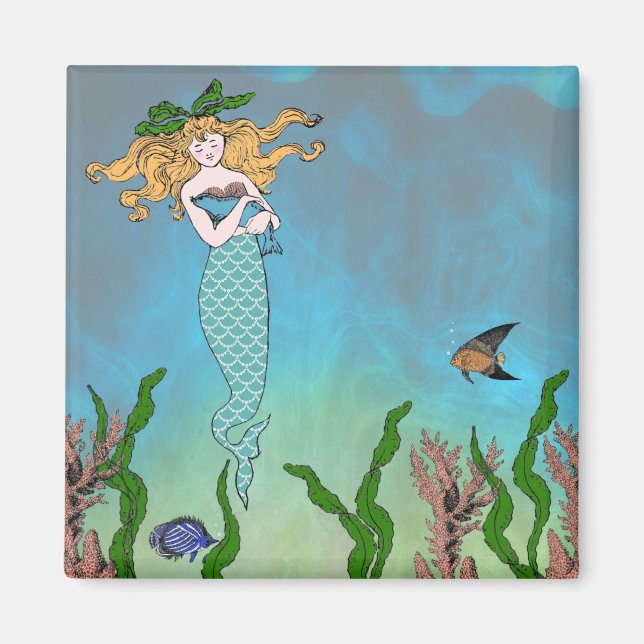 Mermaid and seal magnet (Front)