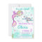 Mermaid and turtle birthday invitation Under sea