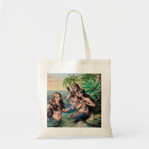 Mermaid Antique Magic Nautical Ocean Tote Bag