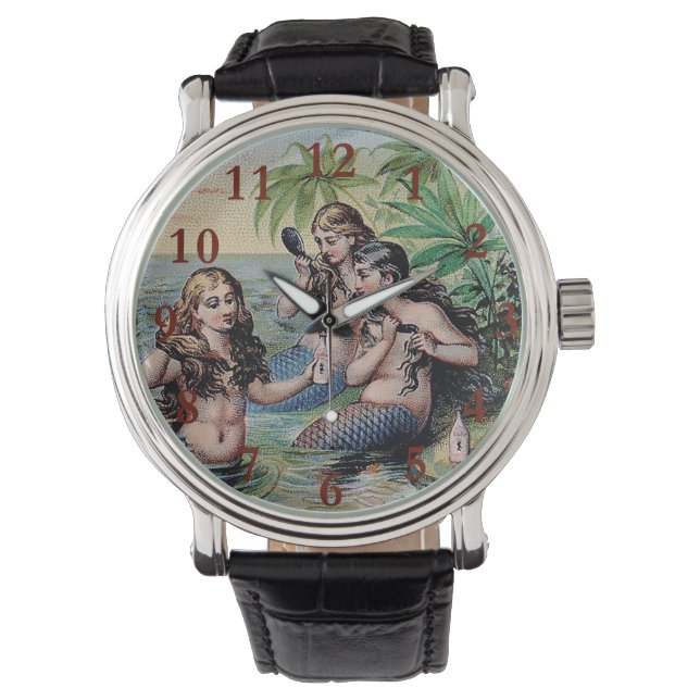 Mermaid Antique Magic Nautical Ocean Watch (Front)