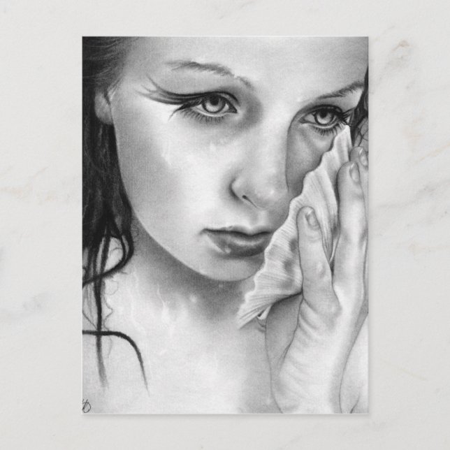 Mermaid Aquamarine Tides Postcard (Front)