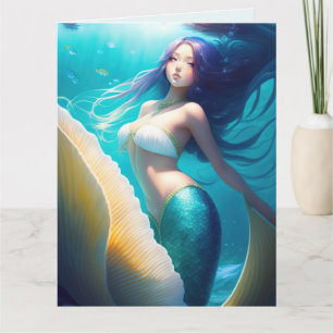 MERMAID ART BIRTHDAY BFF BESTIE GREETING CARDS
