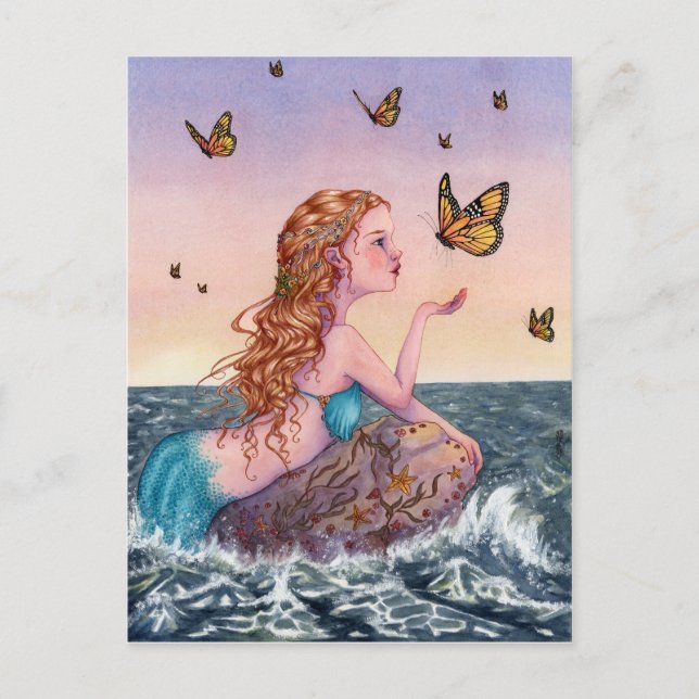 Mermaid Art Postcard - Bring Me Tidings (Front)