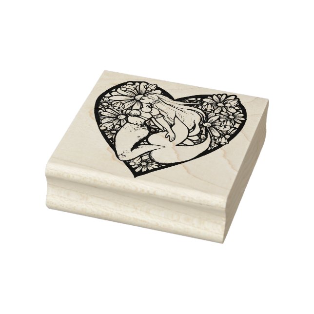 Mermaid at Heart                                   Rubber Stamp (Stamp)