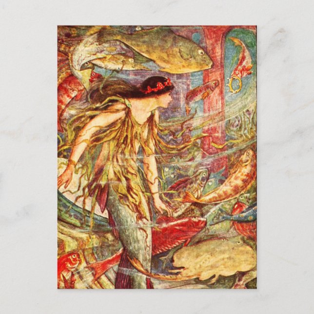 Mermaid Awaiting Her Crown Postcard (Front)