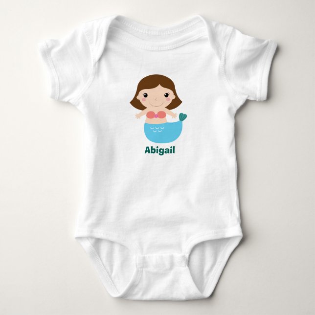 Mermaid Baby Creeper Personalized (Front)