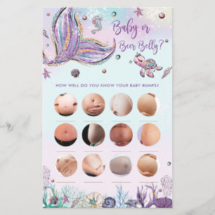 Mermaid Baby or Beer Belly Baby Shower Game