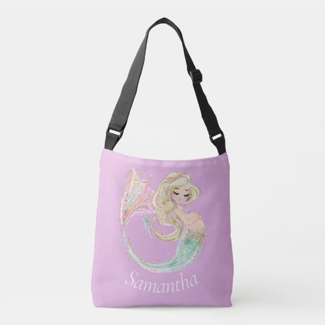  Mermaid Baby Shower Crossbody Bag (Front)