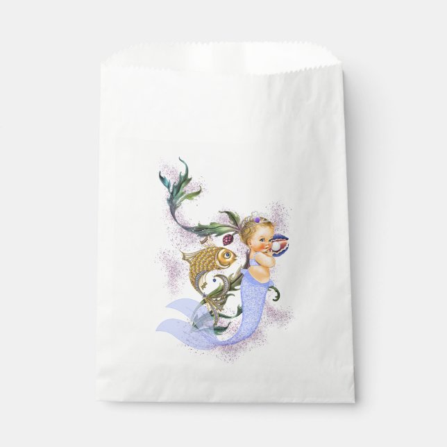 Mermaid Baby Shower Favour Bag (Front)