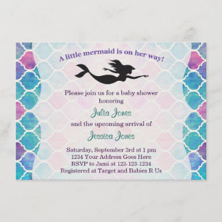 Mermaid Baby Shower Invitation