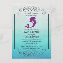Mermaid Baby Shower Invitation