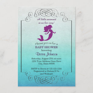 Mermaid Baby Shower Invitation