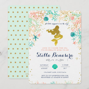 Mermaid Baby Shower Invitation