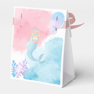 Mermaid Baby Shower Invitation Favor Box