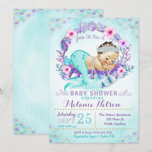 Mermaid Baby Shower Invitation Sprinkle