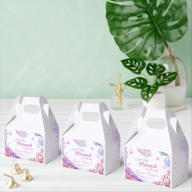 Mermaid Baby Shower Party A Sweet Little Mermaid Favor Box (Multiple)